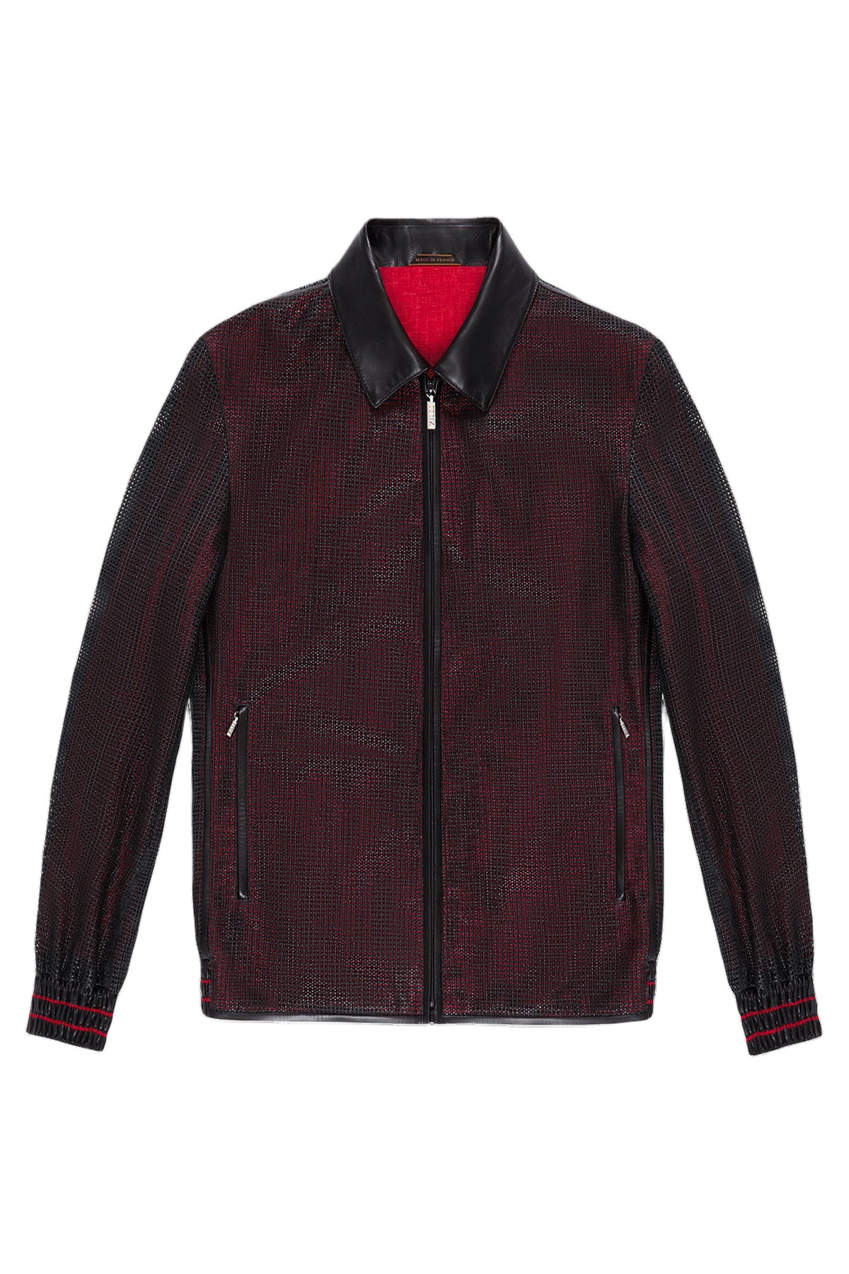 Blouson zippé à motifs en lin - No color