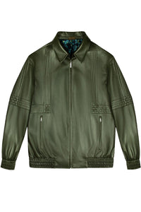 Blouson à plissés en soie - Vert