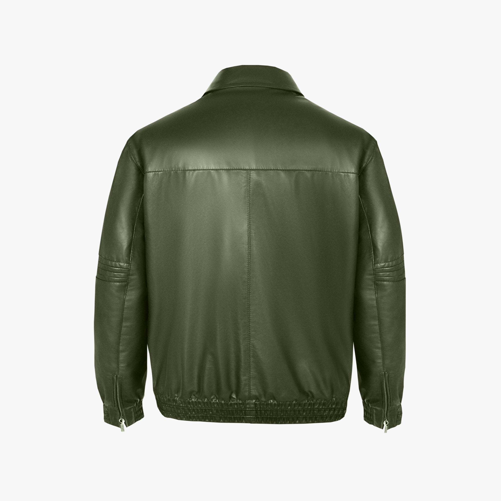 Blouson à plissés en soie - Vert