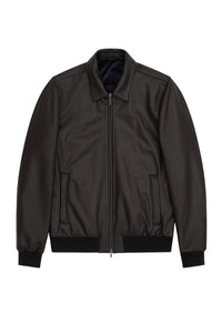 Blouson côtelé en soie - Noir & Bleu