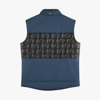 Quilted leather waistcoat - Blue & Black