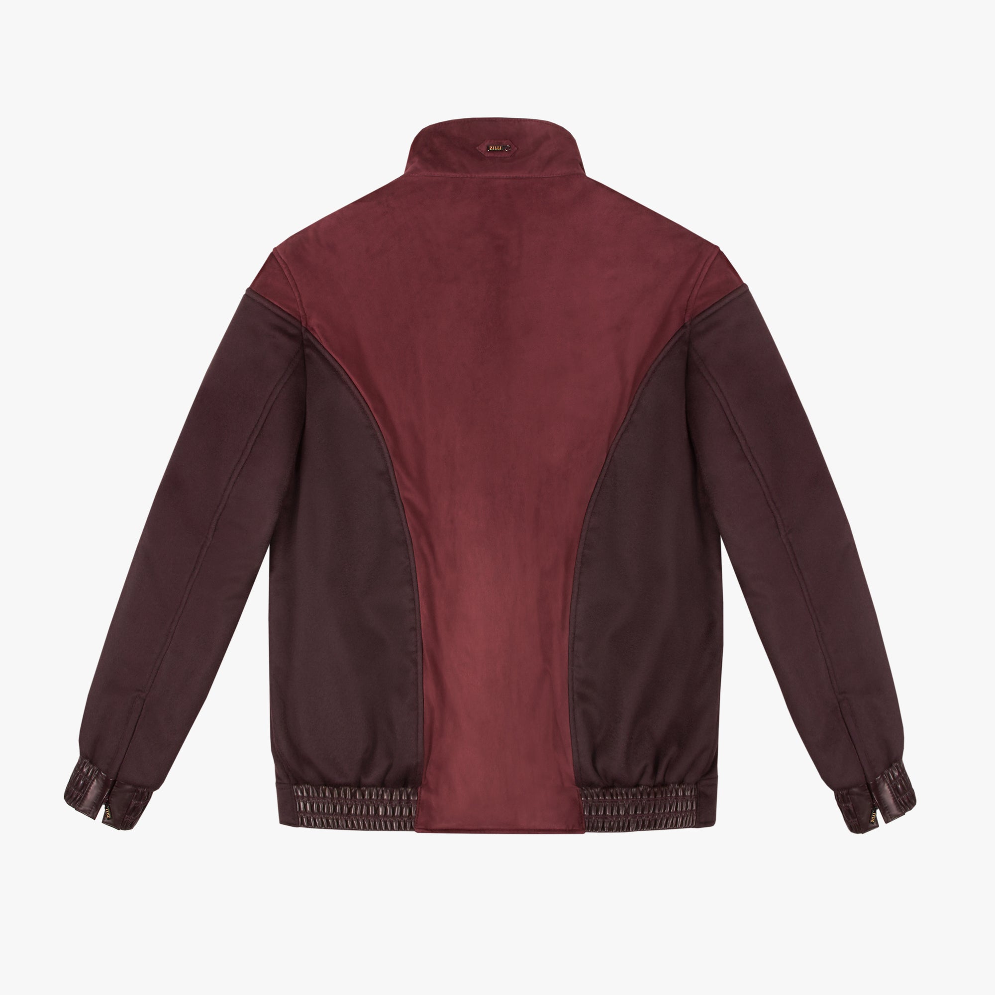 Jacket with suede panels - Bordeaux & Brown