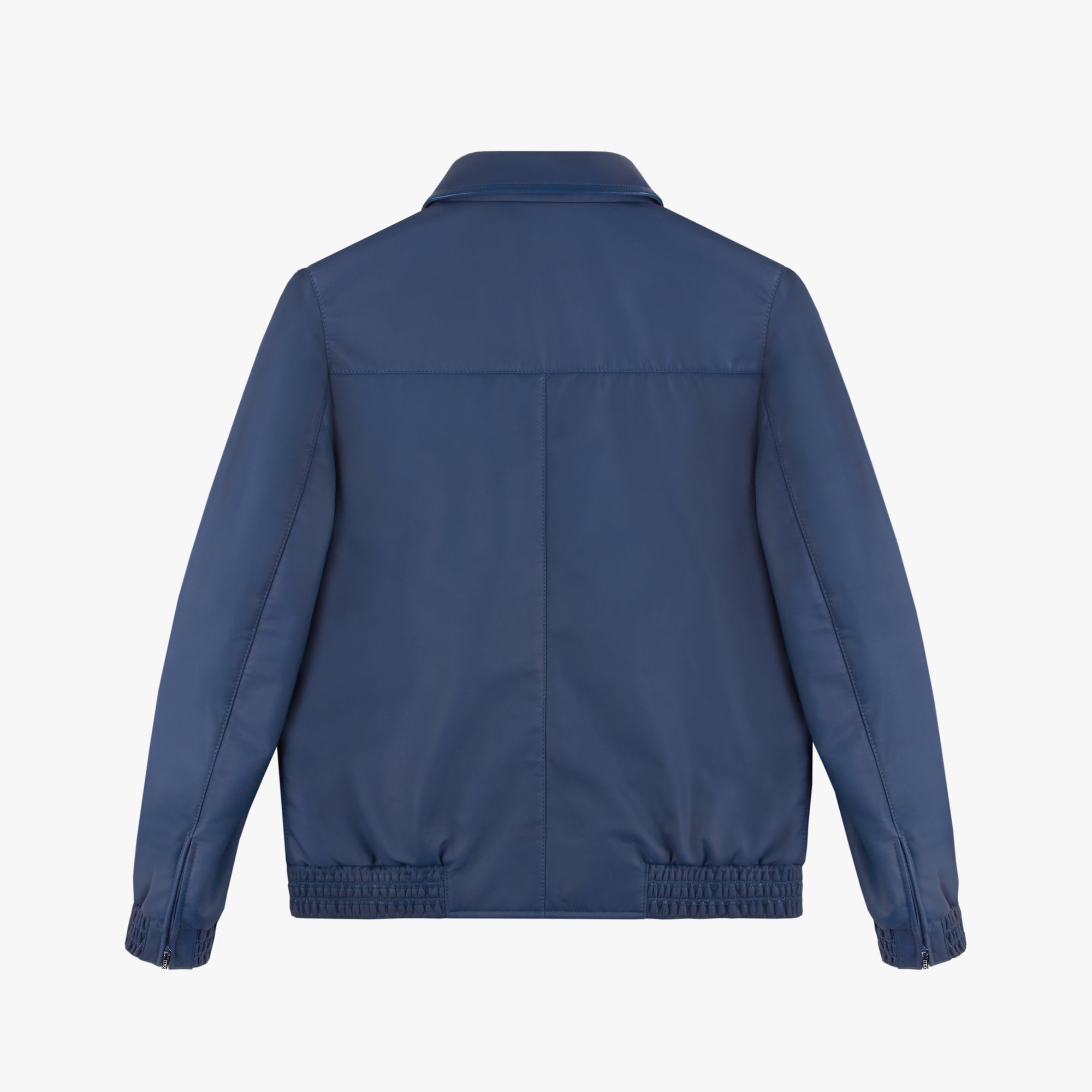 Bomber with cashmere panel - Blue
