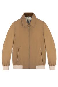 Blouson à col en cachemire - Camel & Beige
