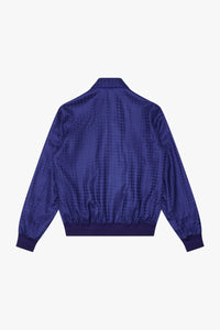 Blouson à motif pied-de-poule en cachemire - Bleu