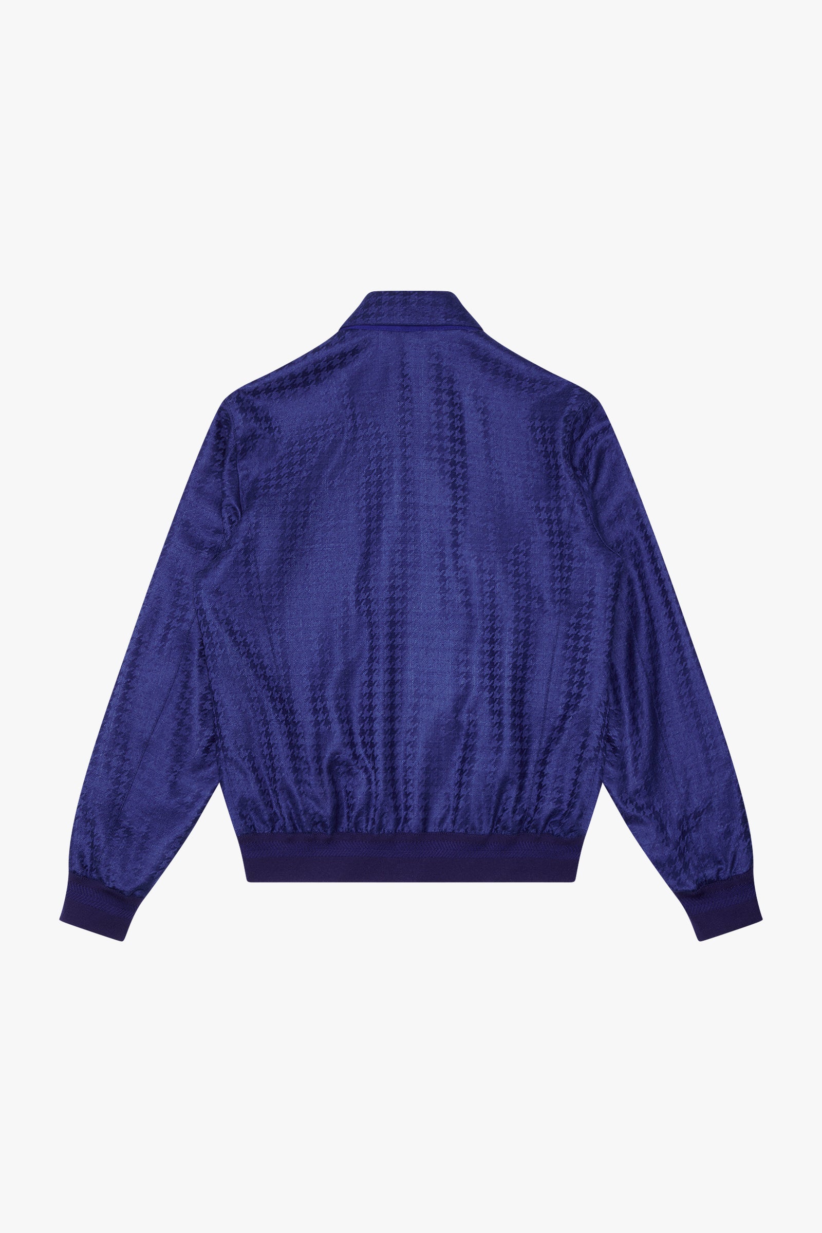 Blouson à motif pied-de-poule en cachemire - Bleu