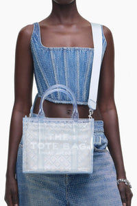 Petit sac à bandoulière The Tote Bag ajouré - Clear