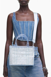 Petit sac à bandoulière The Tote Bag ajouré - Clear