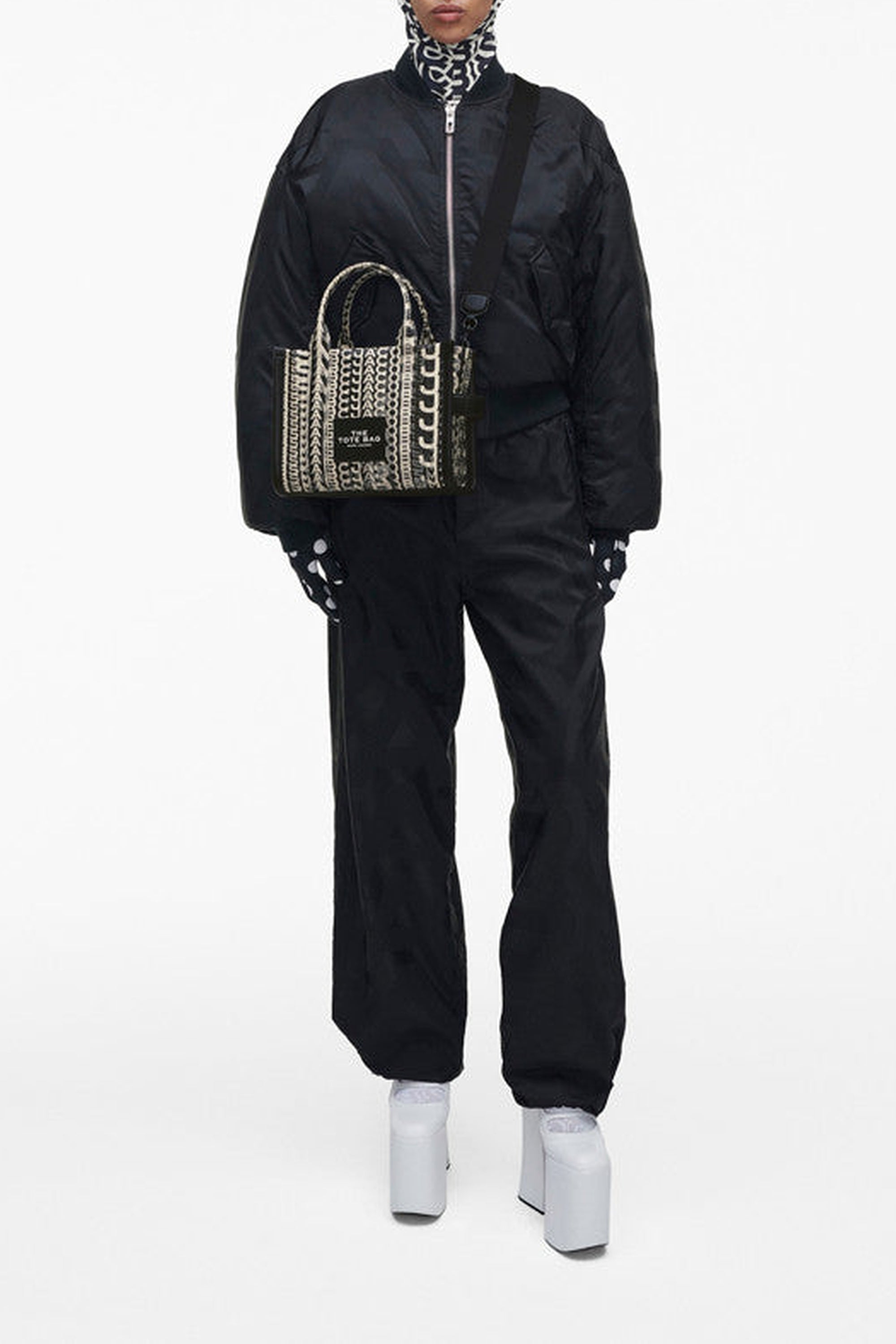 PETIT   Petit sac à bandoulière The Tote Bag à logo - Black & White