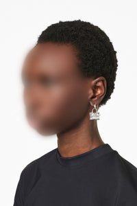 Boucles d’oreilles The Tote Bag en laiton - Light Antique Silver