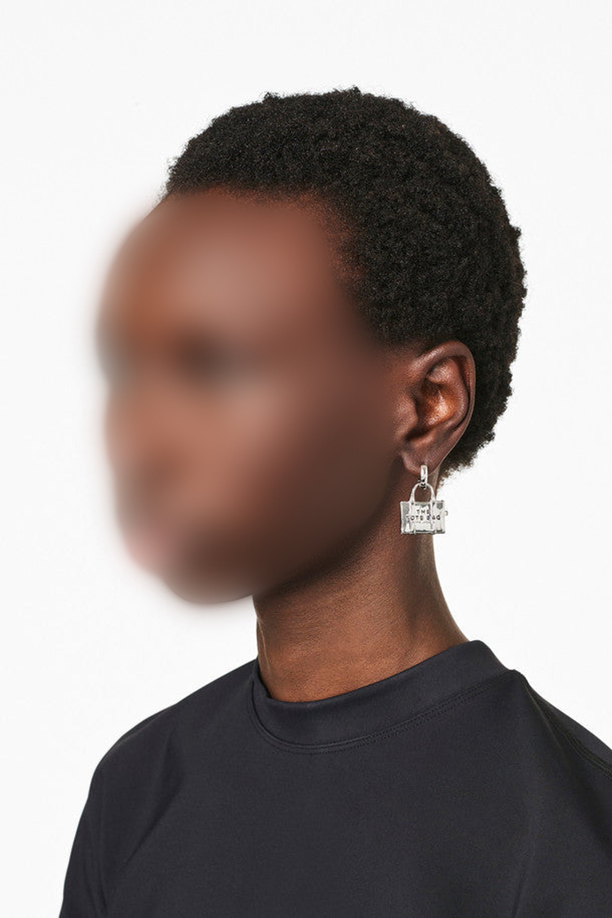 Boucles d’oreilles The Tote Bag en laiton - Light Antique Silver