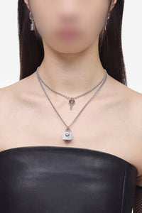 Collier Cadenas doublé en laiton - Light Antique Silver