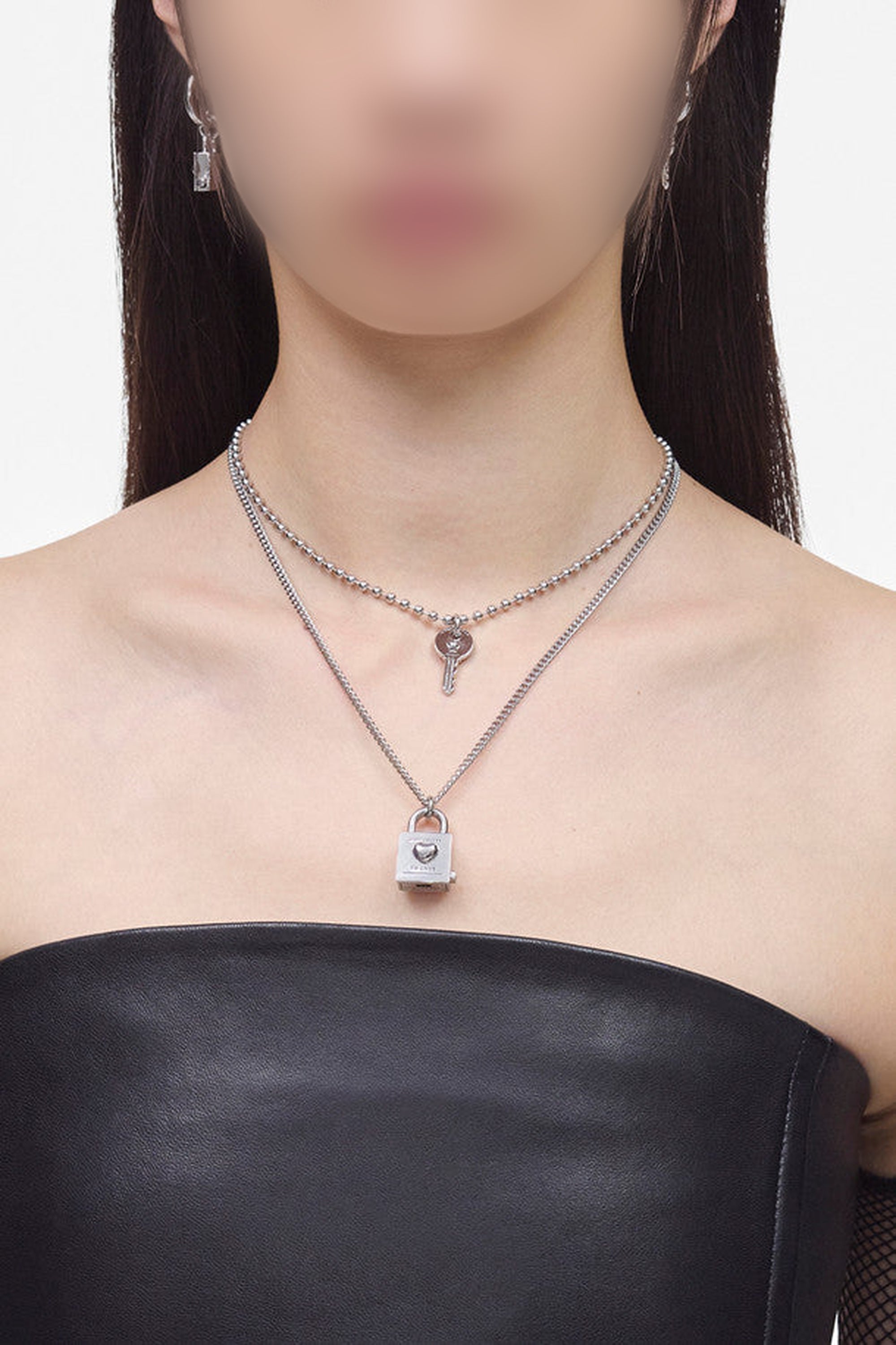 Collier Cadenas doublé en laiton - Light Antique Silver