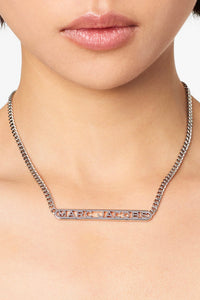 Collier à logo en laiton - Silver