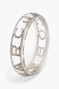 17 / DJV /45€ /2qty-2 /ST 100% /23 TROCA 52,5€   Bracelet avec logo en laiton - Clear & Silver