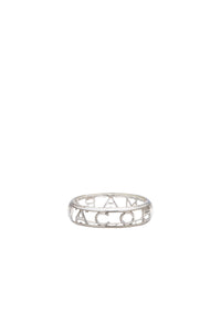 Bracelet avec logo en laiton - Clear & Silver