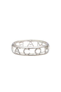 Bracelet à logo en laiton - Clear & Silver