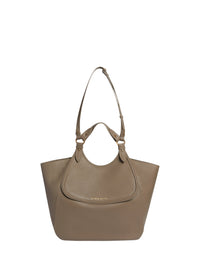 Grand sac timbora en cuir - Nude