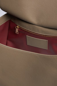 Grand sac timbora en cuir - Nude