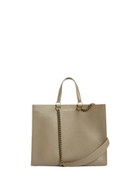 Sac tote moyen en cuir - Nude