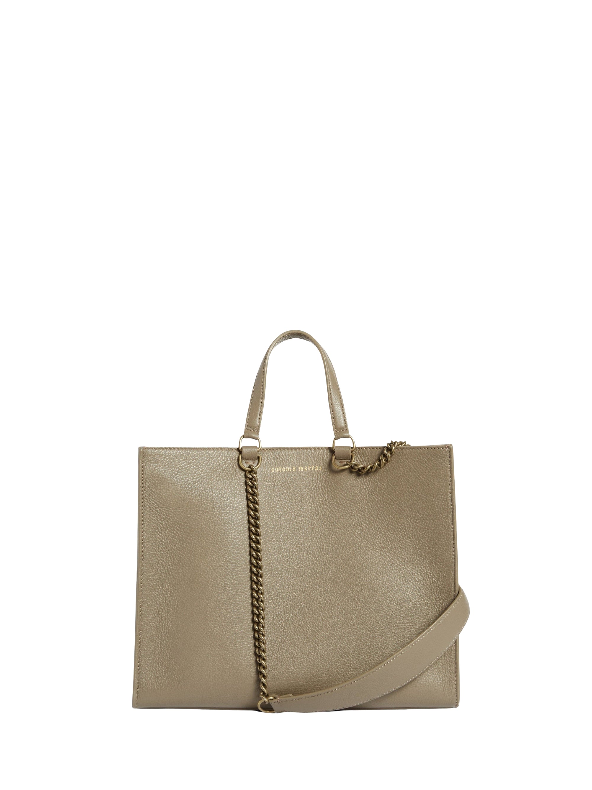 Sac tote moyen en cuir - Nude