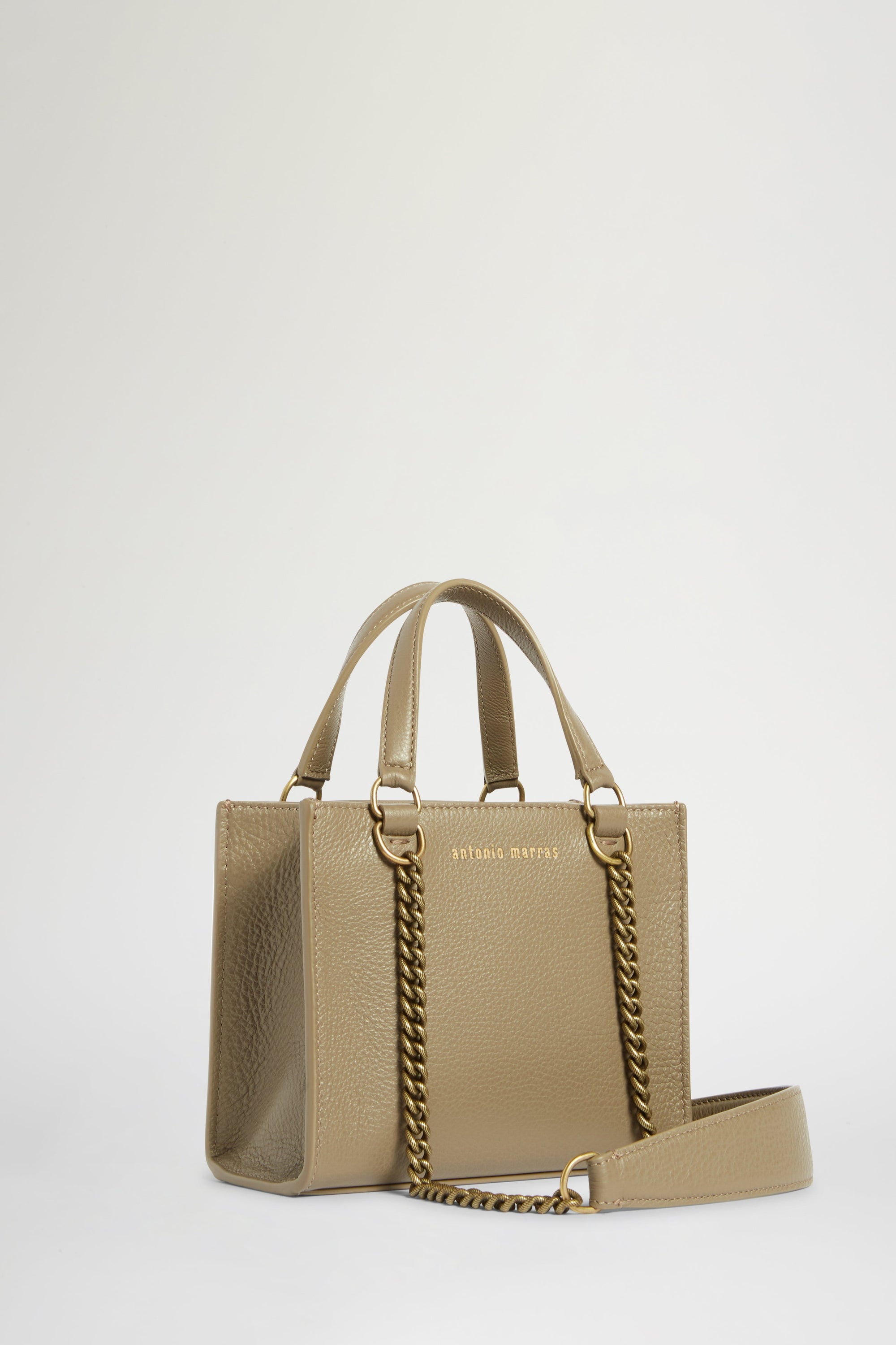 Petit sac tote en cuir - Nude