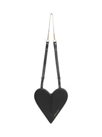 Sac à bandoulière cœur en cuir - Nero