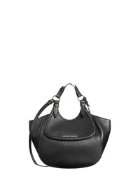Sac timbora moyen en cuir - Nero