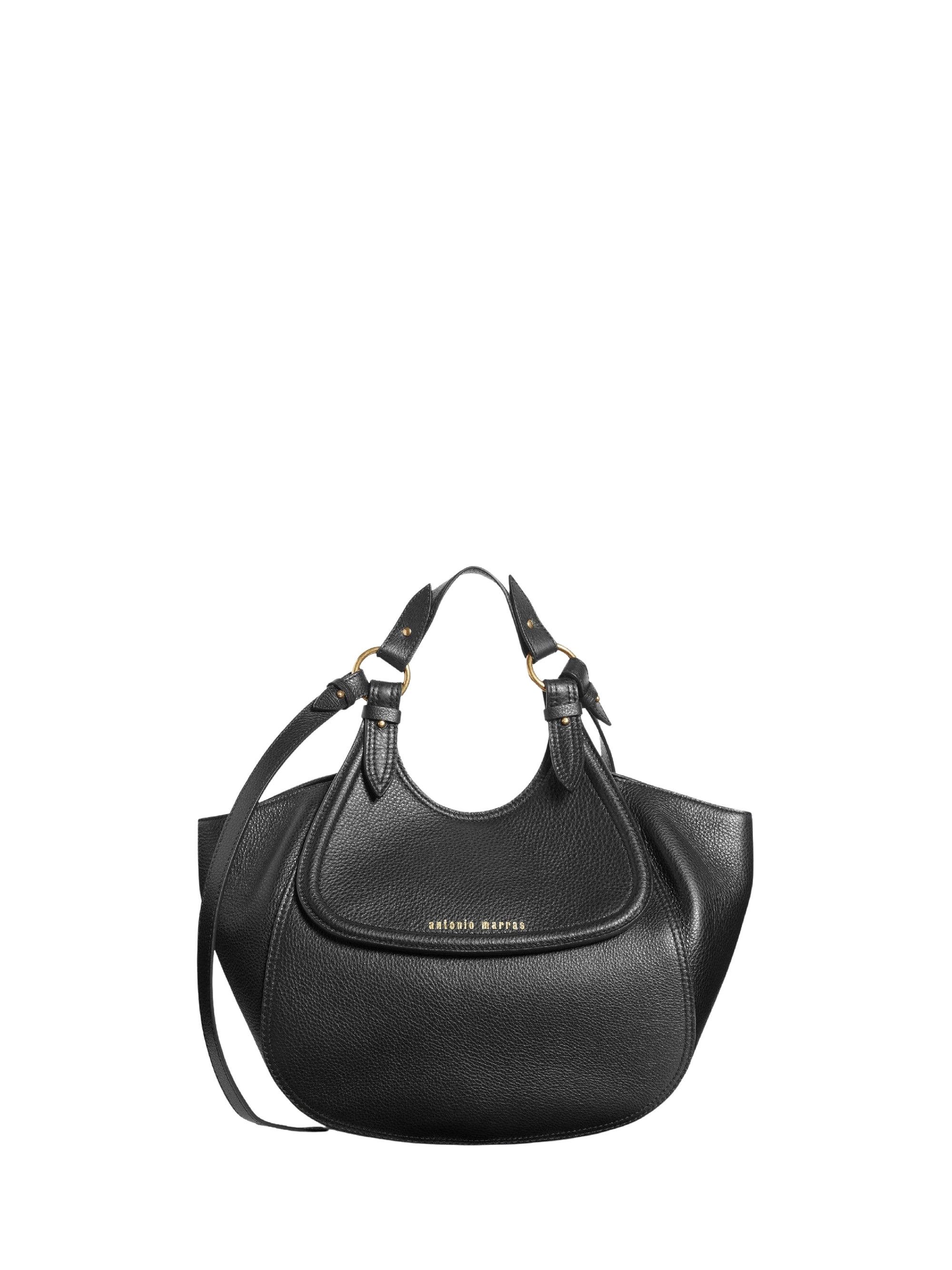 Sac timbora moyen en cuir - Nero