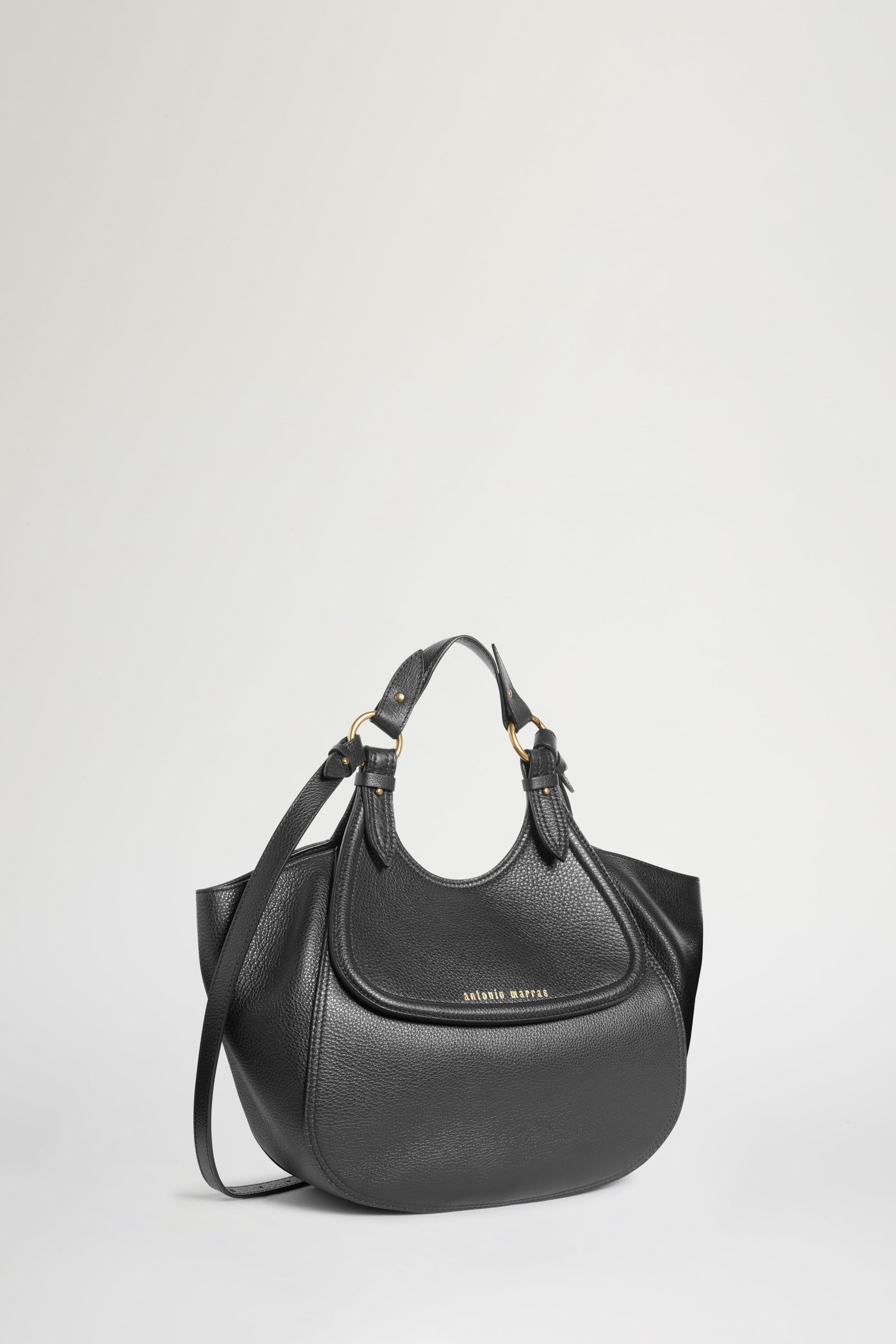 Sac timbora moyen en cuir - Nero