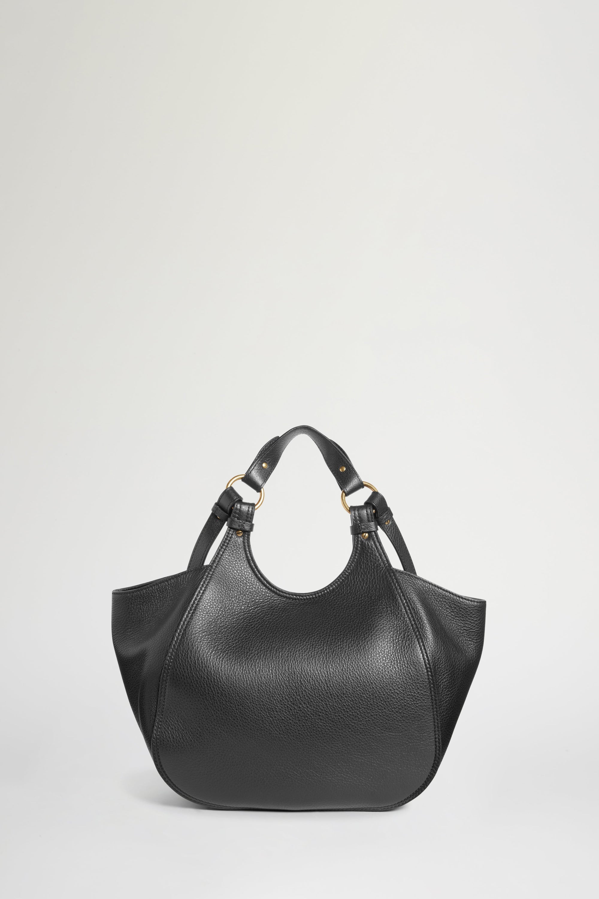 Sac timbora moyen en cuir - Nero