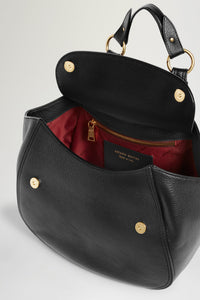 Sac timbora moyen en cuir - Nero