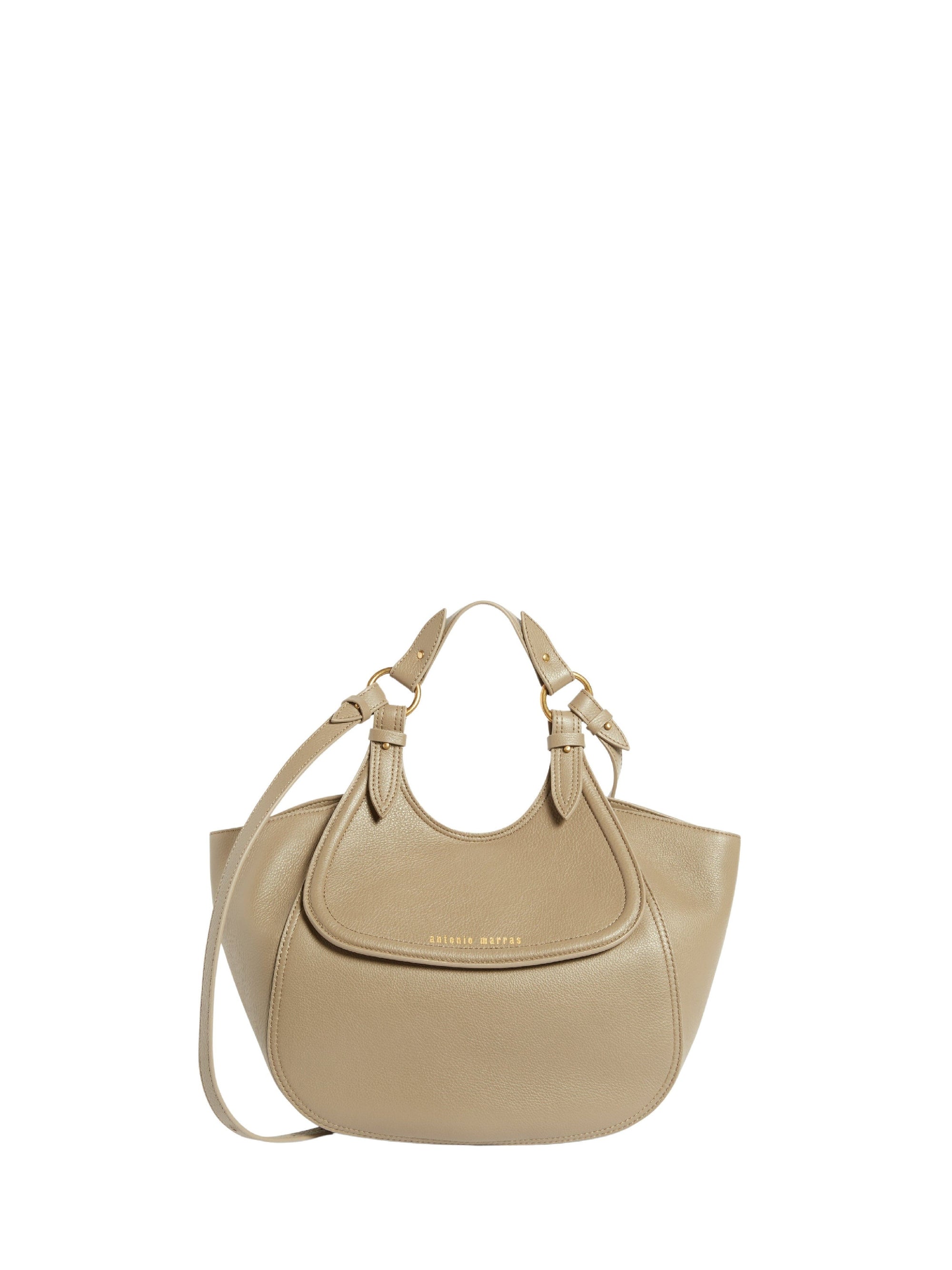 Sac timbora moyen en cuir - Nude