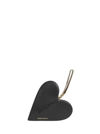Pochette cœur en cuir - Nero