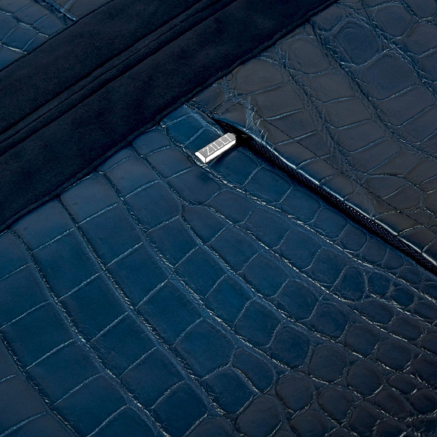 Cardigan zippé en soie - Bleu