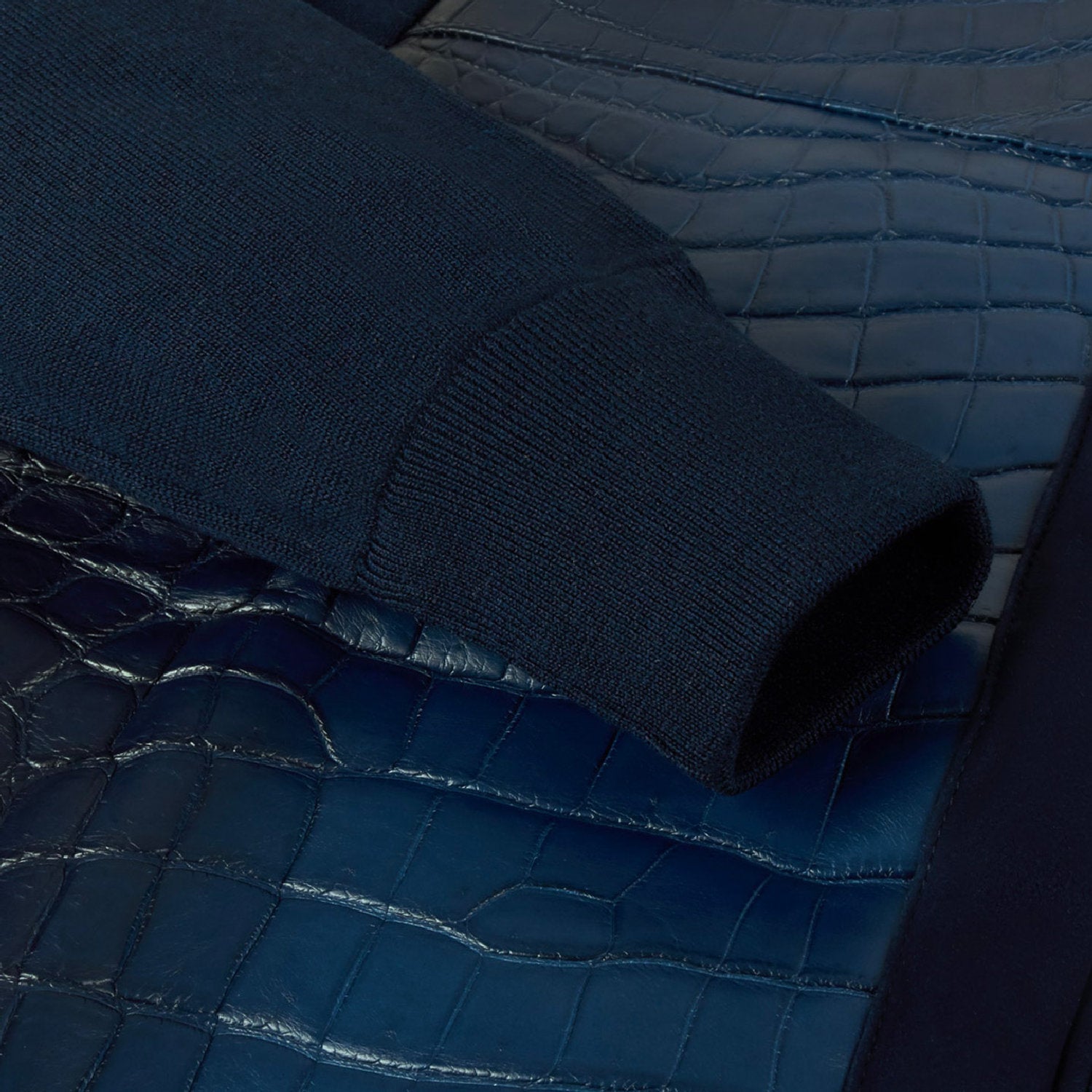 Cardigan zippé en soie - Bleu