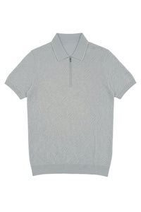 Polo à zip en soie - No color