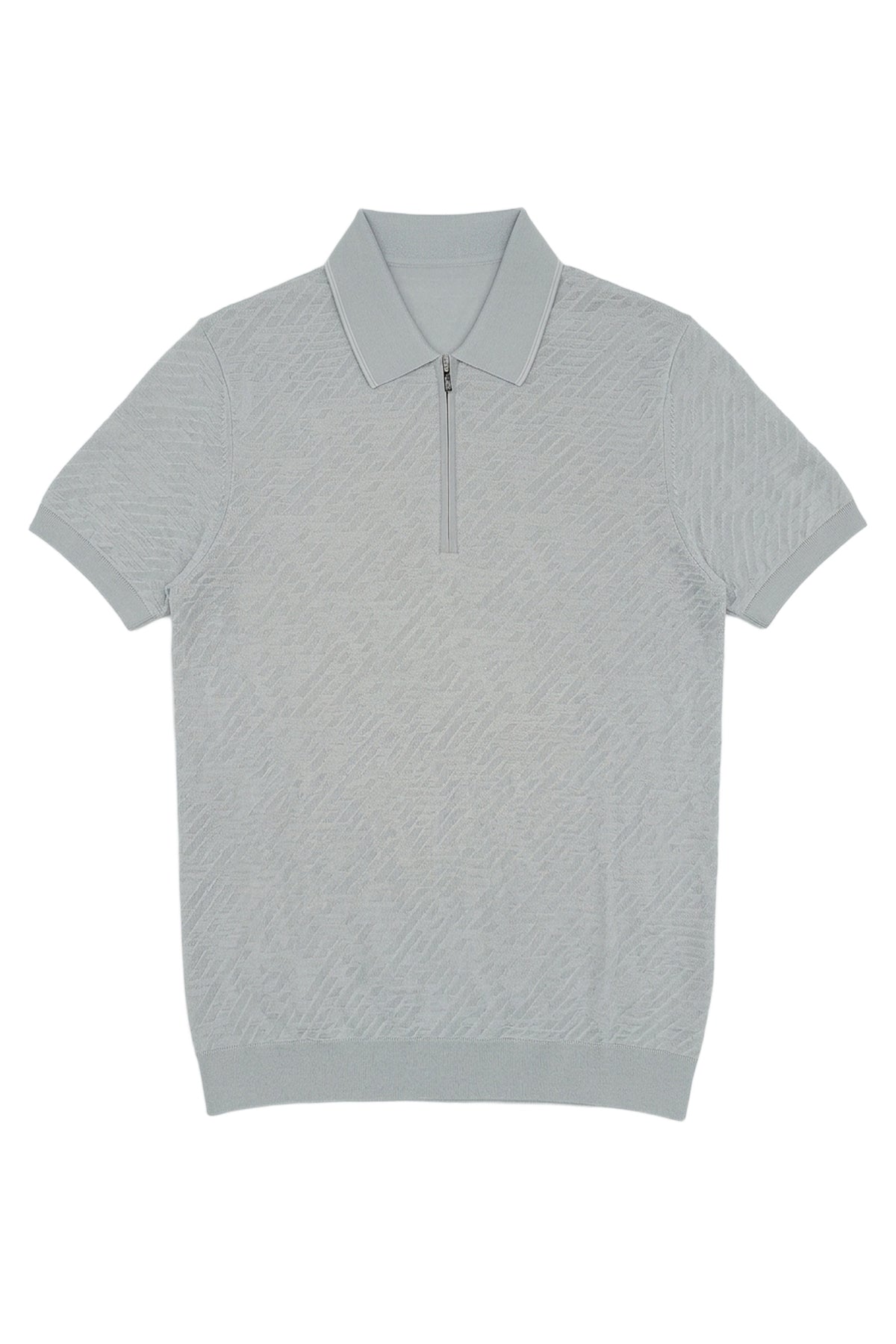 Polo à zip en soie - No color