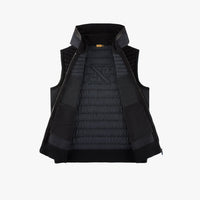 Gilet à capuche en laine - Noir & Bleu