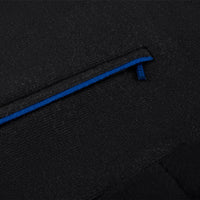 Gilet à capuche en laine - Noir & Bleu