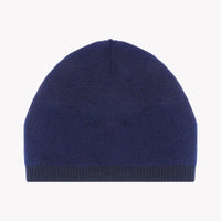 Bonnet à écusson rectangulaire en cachemire - Bleu