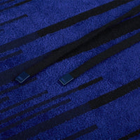 Sweat à capuche avec motif floqué en laine - Noir & Bleu