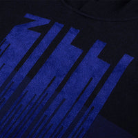 Sweat à capuche avec motif floqué en laine - Noir & Bleu