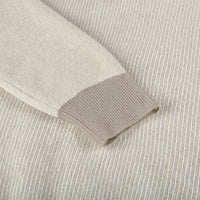 Pull zippé empiècem en cachemire - Beige & Camel