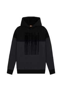 Sweatshirt à motif graphique en laine - Noir & Gris