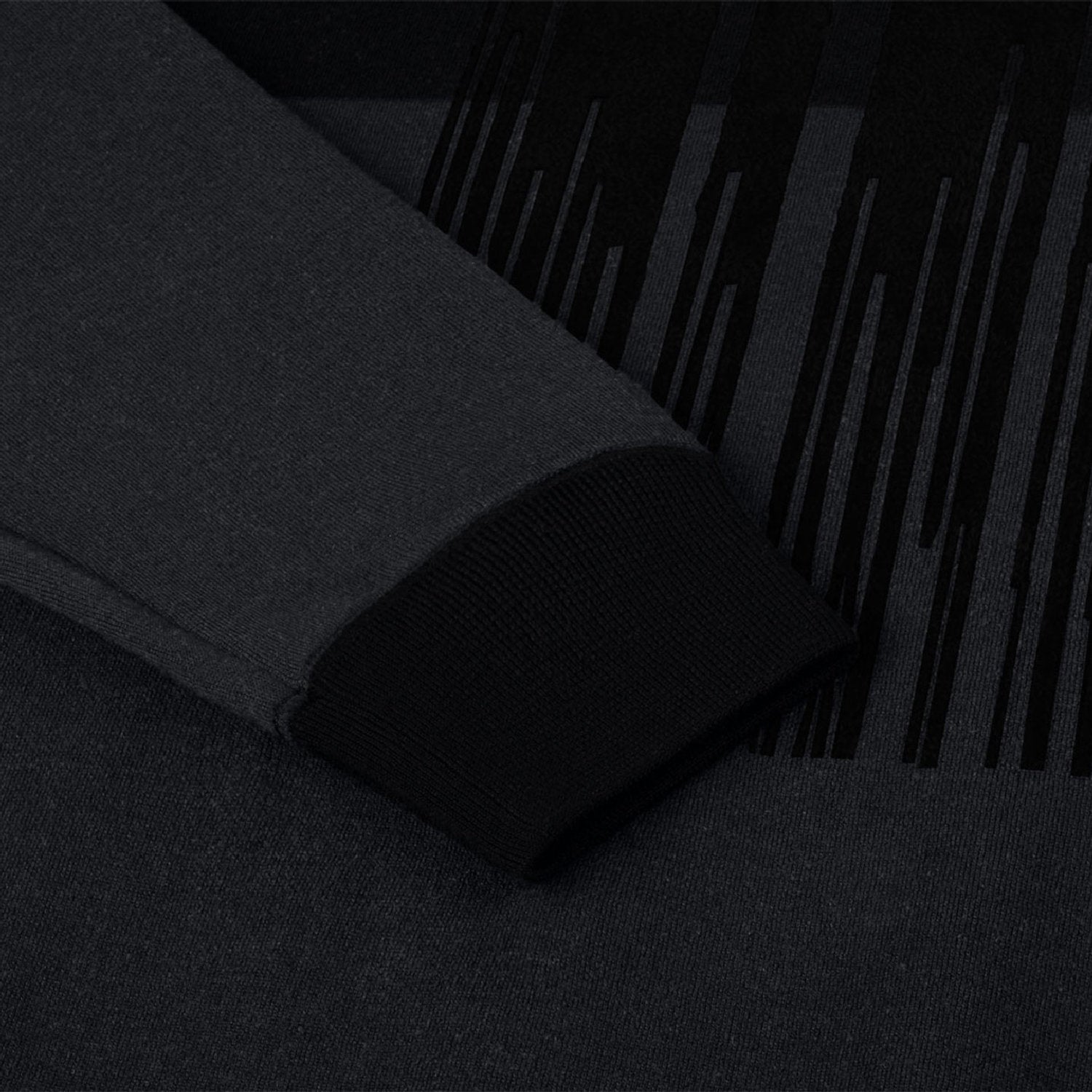 Sweatshirt à motif graphique en laine - Noir & Gris