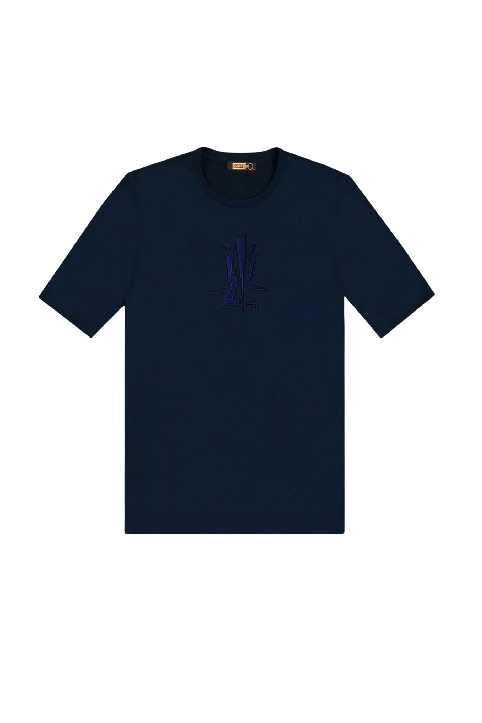 T-shirt à broderie graphique texturé - Bleu