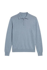 Wool zip jumper - Blue