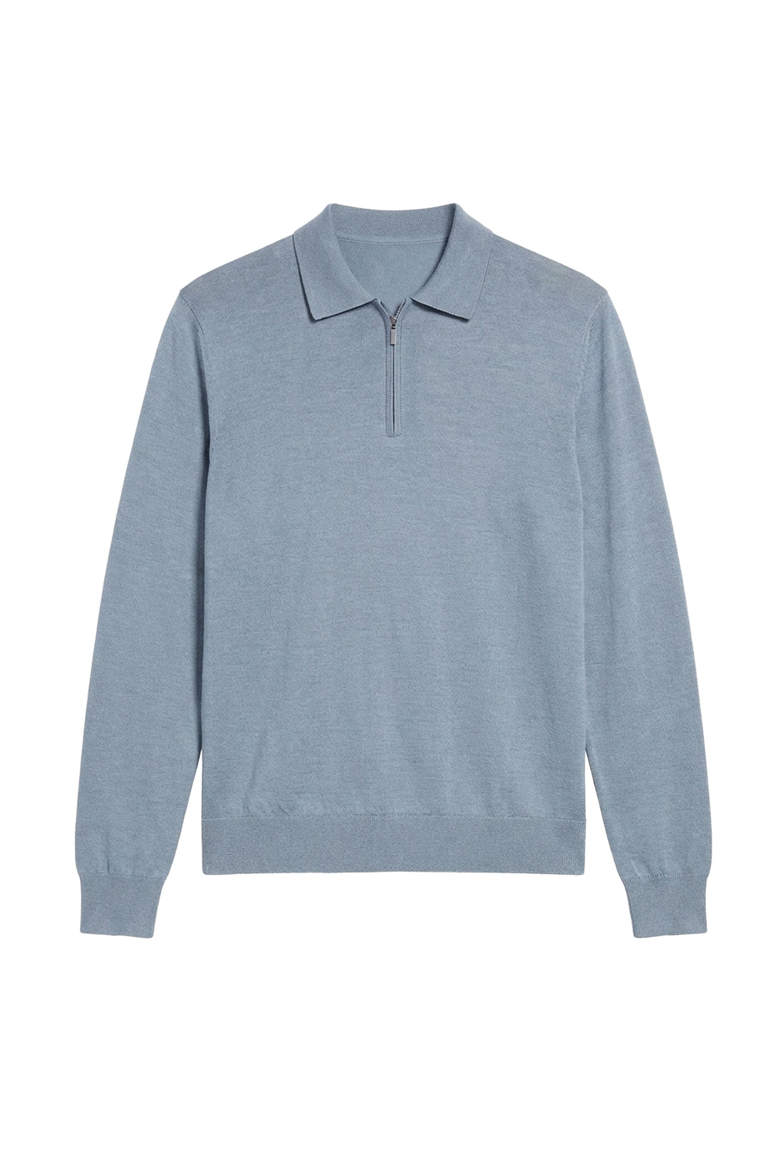 Wool zip jumper - Blue