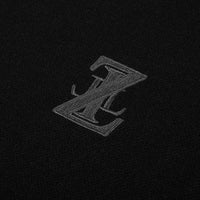 Pull zippé maille texturée en laine - Noir & Gris